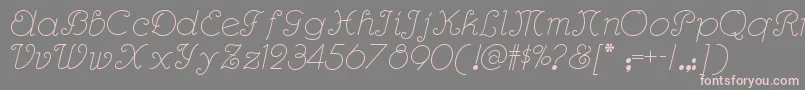 Rhumbascriptnf Font – Pink Fonts on Gray Background