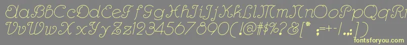 Rhumbascriptnf Font – Yellow Fonts on Gray Background