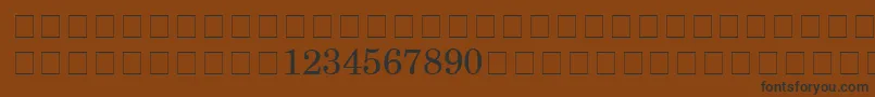 Czcionka CenturySchoolbookReprisefractionsSsiFractions – czarne czcionki na brązowym tle