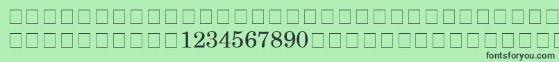 CenturySchoolbookReprisefractionsSsiFractions-fontti – mustat fontit vihreällä taustalla