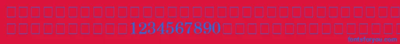 CenturySchoolbookReprisefractionsSsiFractions Font – Blue Fonts on Red Background