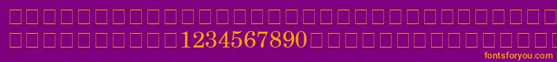 CenturySchoolbookReprisefractionsSsiFractions Font – Orange Fonts on Purple Background