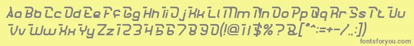 Шрифт CrumbleItalic – серые шрифты на жёлтом фоне