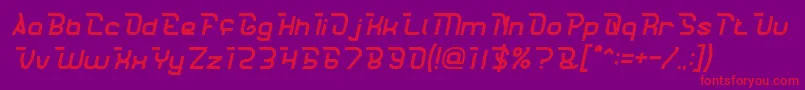 Шрифт CrumbleItalic – красные шрифты на фиолетовом фоне