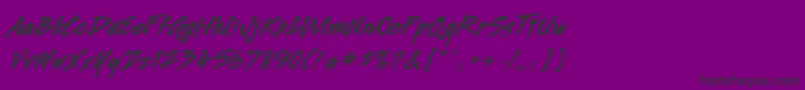 LegaultstdBold Font – Black Fonts on Purple Background