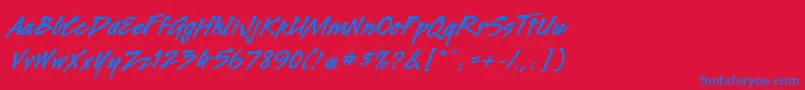 LegaultstdBold Font – Blue Fonts on Red Background