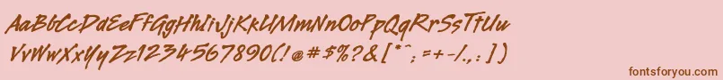 LegaultstdBold Font – Brown Fonts on Pink Background