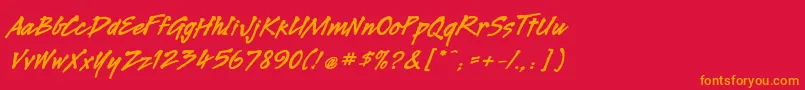 LegaultstdBold Font – Orange Fonts on Red Background
