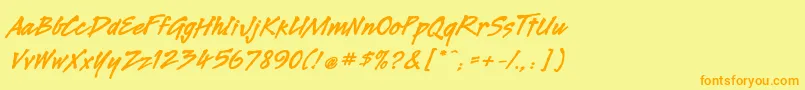 LegaultstdBold Font – Orange Fonts on Yellow Background