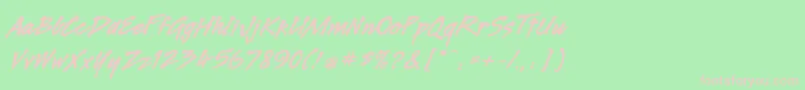 LegaultstdBold Font – Pink Fonts on Green Background