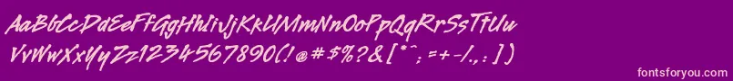 LegaultstdBold Font – Pink Fonts on Purple Background