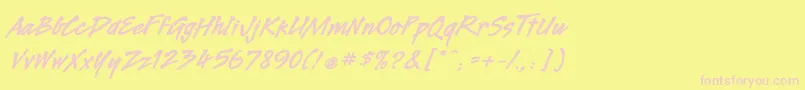 LegaultstdBold Font – Pink Fonts on Yellow Background