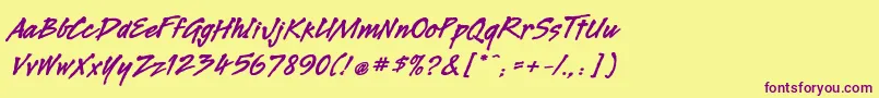 LegaultstdBold Font – Purple Fonts on Yellow Background