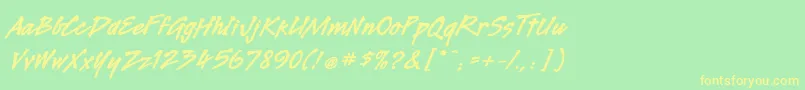 LegaultstdBold Font – Yellow Fonts on Green Background