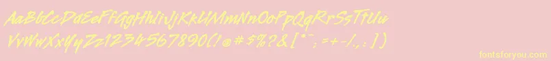 LegaultstdBold Font – Yellow Fonts on Pink Background