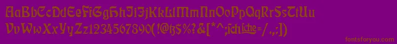 RudelsbergTitel Font – Brown Fonts on Purple Background