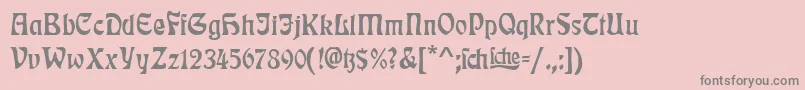 RudelsbergTitel Font – Gray Fonts on Pink Background