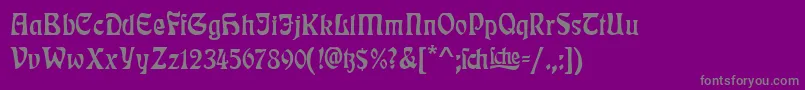 RudelsbergTitel Font – Gray Fonts on Purple Background