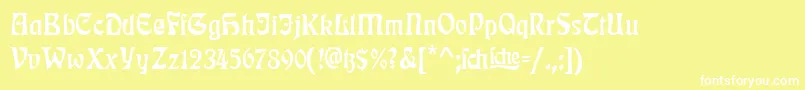 RudelsbergTitel Font – White Fonts on Yellow Background