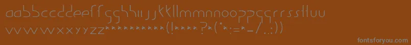 フォントGuildof – 茶色の背景に灰色の文字