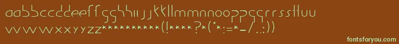 Шрифт Guildof – зелёные шрифты на коричневом фоне