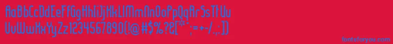 Ladyir Font – Blue Fonts on Red Background