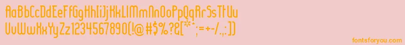 Ladyir Font – Orange Fonts on Pink Background