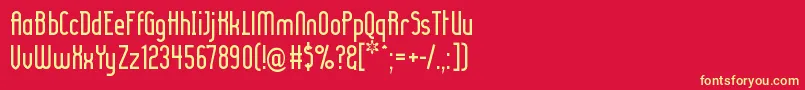 Ladyir Font – Yellow Fonts on Red Background