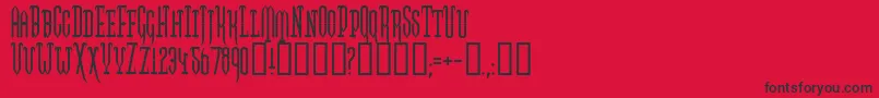 Twogj Font – Black Fonts on Red Background