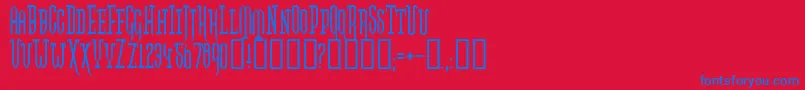 Twogj Font – Blue Fonts on Red Background