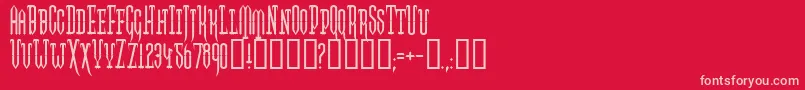 Twogj Font – Pink Fonts on Red Background