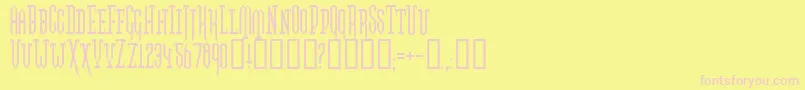 Twogj Font – Pink Fonts on Yellow Background