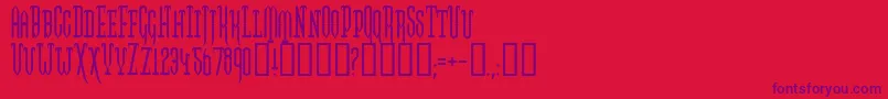 Twogj Font – Purple Fonts on Red Background
