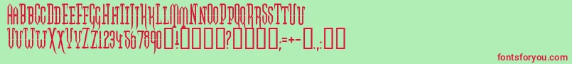 Twogj Font – Red Fonts on Green Background