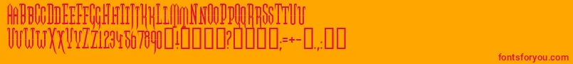 Twogj Font – Red Fonts on Orange Background
