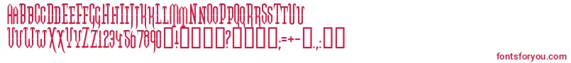 フォントTwogj – 白い背景に赤い文字