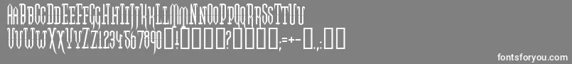 フォントTwogj – 灰色の背景に白い文字