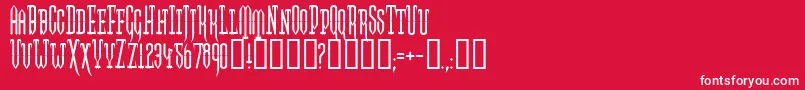 フォントTwogj – 赤い背景に白い文字