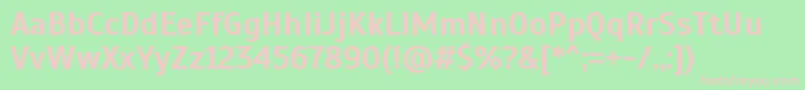 ScadaBold Font – Pink Fonts on Green Background