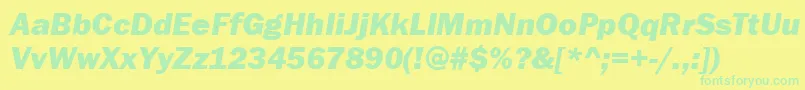 fuente StGothicHvHeavyItalic – Fuentes Verdes Sobre Fondo Amarillo