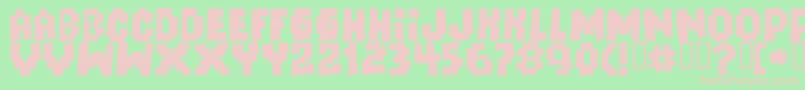 Freaks Of Nature  Massive  Font – Pink Fonts on Green Background