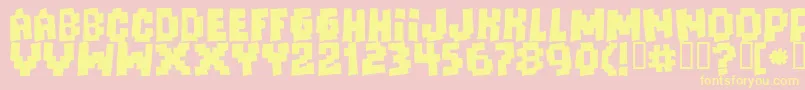 Freaks Of Nature  Massive  Font – Yellow Fonts on Pink Background