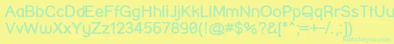 Police StreetCornerBold – polices vertes sur fond jaune