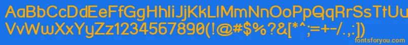 StreetCornerBold Font – Orange Fonts on Blue Background
