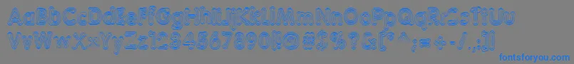 TeazerNormal Font – Blue Fonts on Gray Background