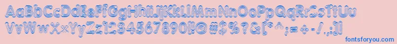 TeazerNormal Font – Blue Fonts on Pink Background