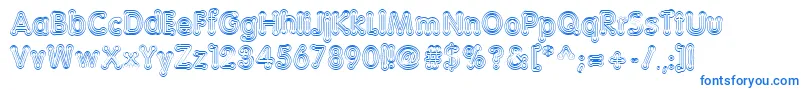TeazerNormal Font – Blue Fonts on White Background