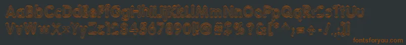 TeazerNormal Font – Brown Fonts on Black Background