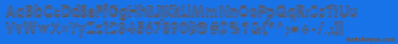 TeazerNormal Font – Brown Fonts on Blue Background