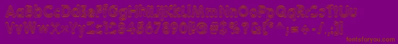 TeazerNormal Font – Brown Fonts on Purple Background